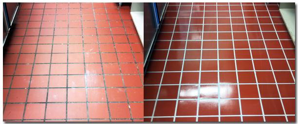Dunstable School Quarry Tile and Grout Cleaining