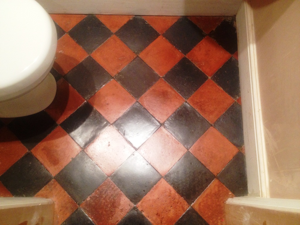 Quarry Tiles In Great Ouseburn After Cleaning