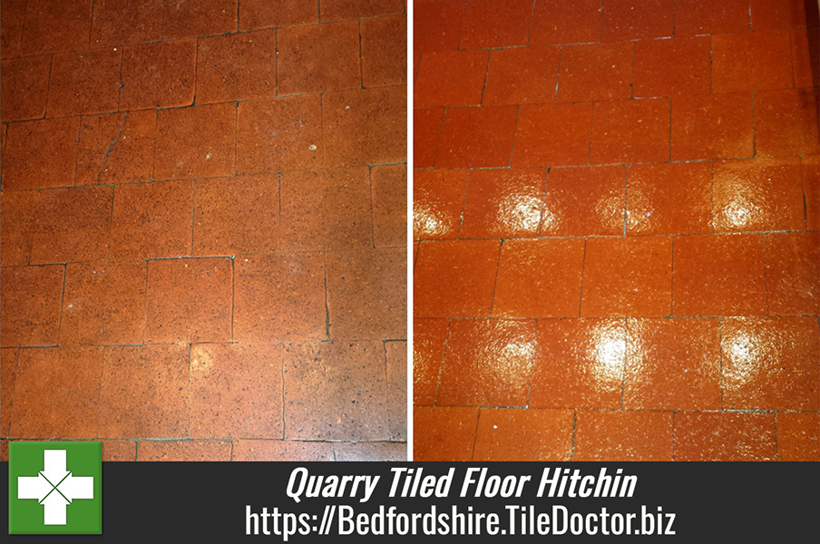 Dirty Quarry Tiled Floor in Hitchin