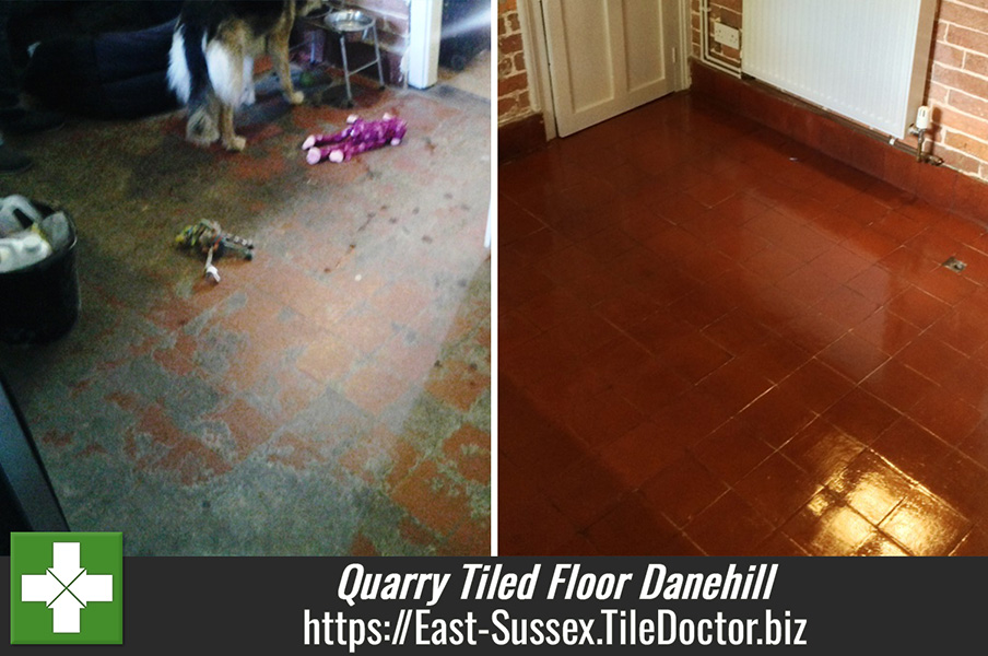 Concrete Screed removed from Quarry Tiled Floor in Danehill