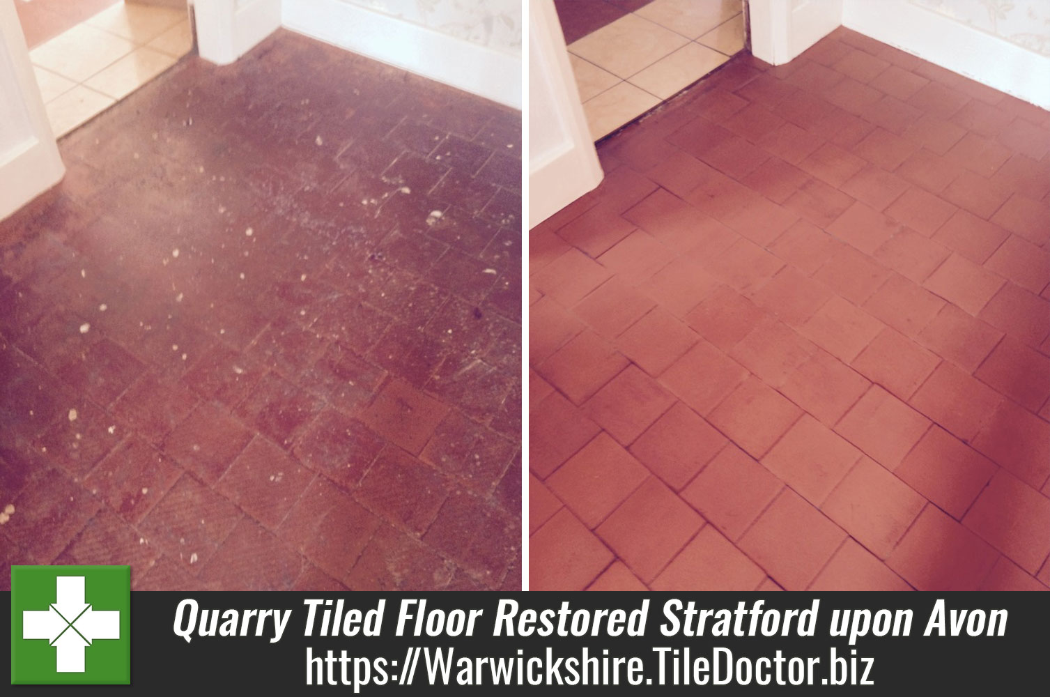Quarry Tiled Floor Restored Stratford-upon-Avon