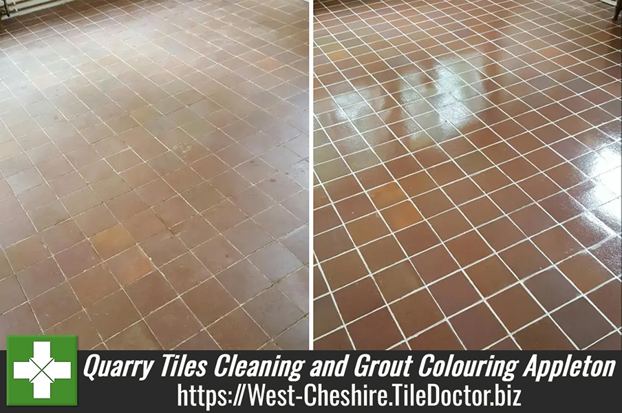 Grout Colouring and Cleaning for Quarry Tiles in Appleton