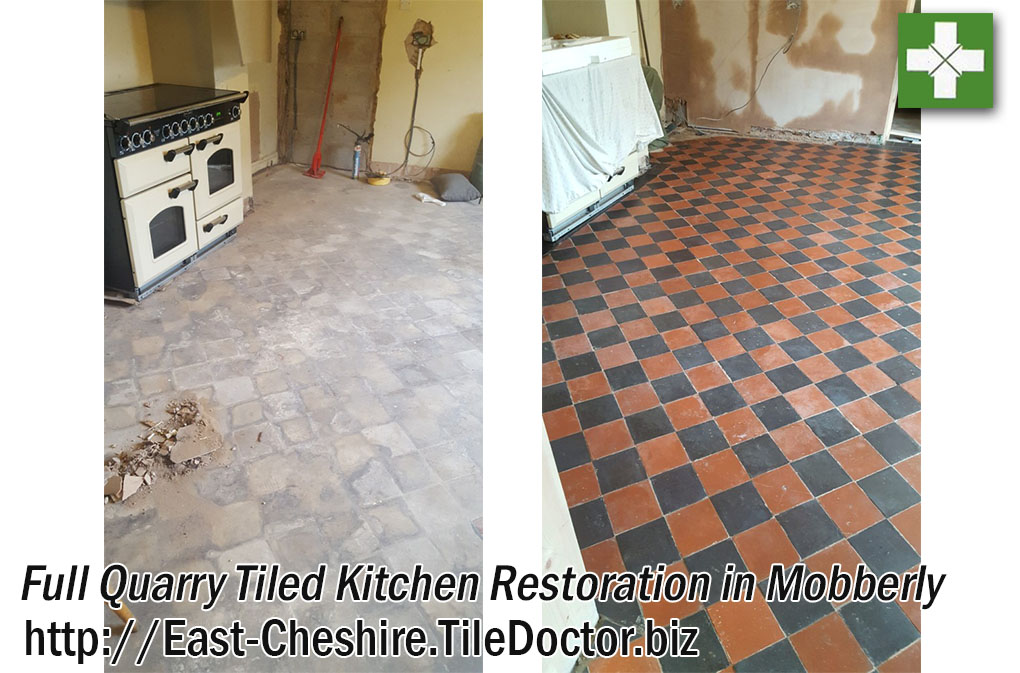 Quarry Kitchen before and after full Resotration in Mobberly