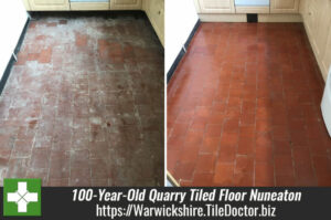 Screed Covered 100 Year Old Quarry Tiled Floor Restored in Nuneaton
