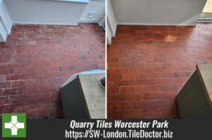 Quarry Tiled Kitchen Floor Renovation Worcester Park