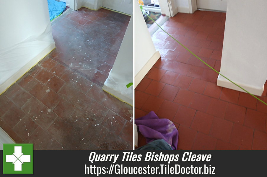 Edwardian Quarry Tiled Floor Renovation Bishops Cleave